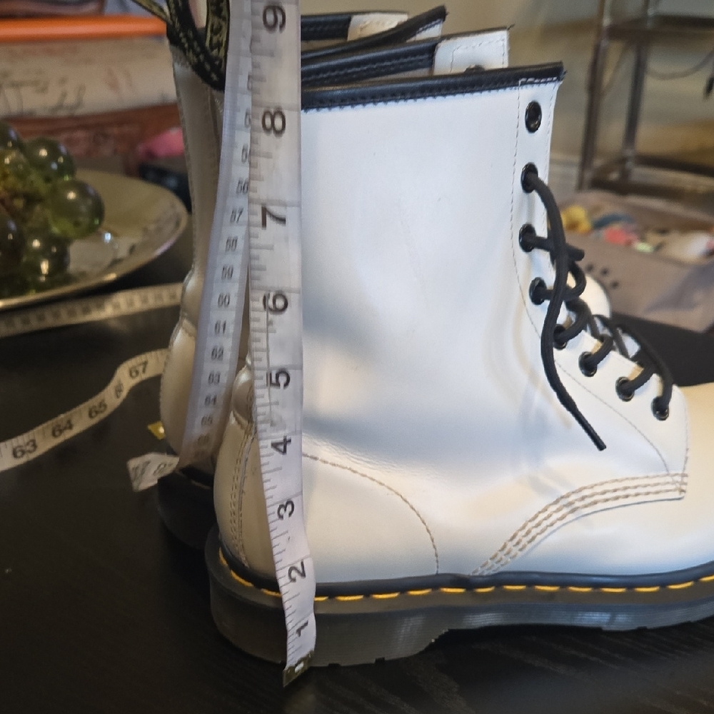 Dr. Martens White Boots with Black Accents - Picture 9 of 15